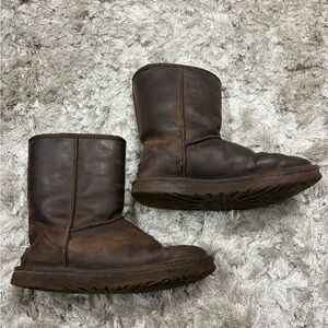 Leather UGG Brown Boots sz10